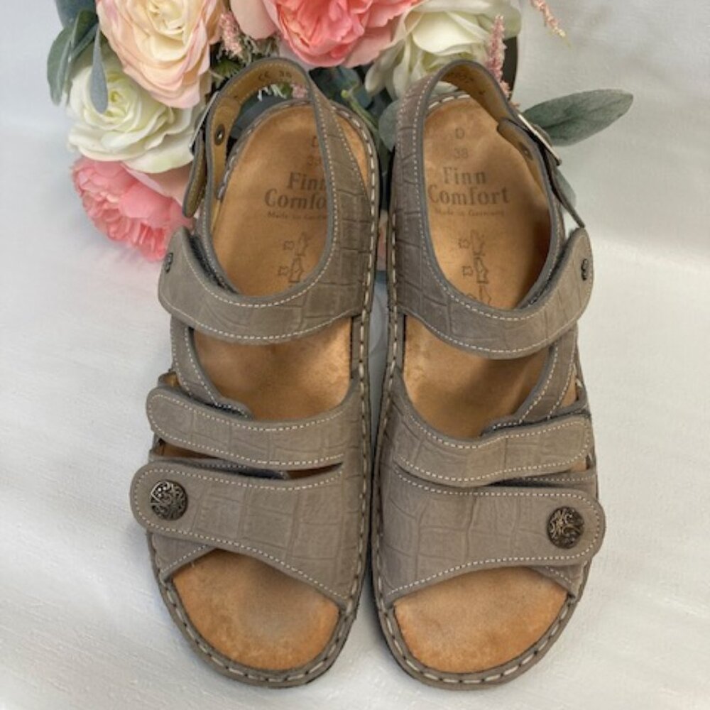 Finn Comfort Gomera Taupe Sandal Shoes--Women's Size 7.5 US 38EU